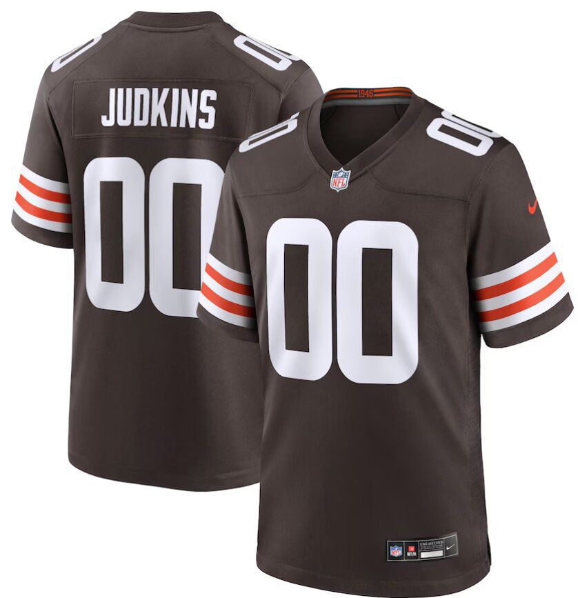 Men Cleveland Browns #00 Quinshon Judkins Brown Nike 2025 NFL Draft Game Jersey->cleveland browns->NFL Jersey